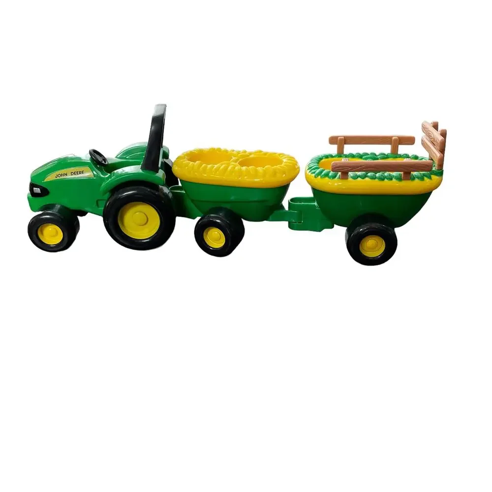 John Deere Little People Tractor Wagon Set ERTL NO Sound Farm Toy 34908 Hay Ride